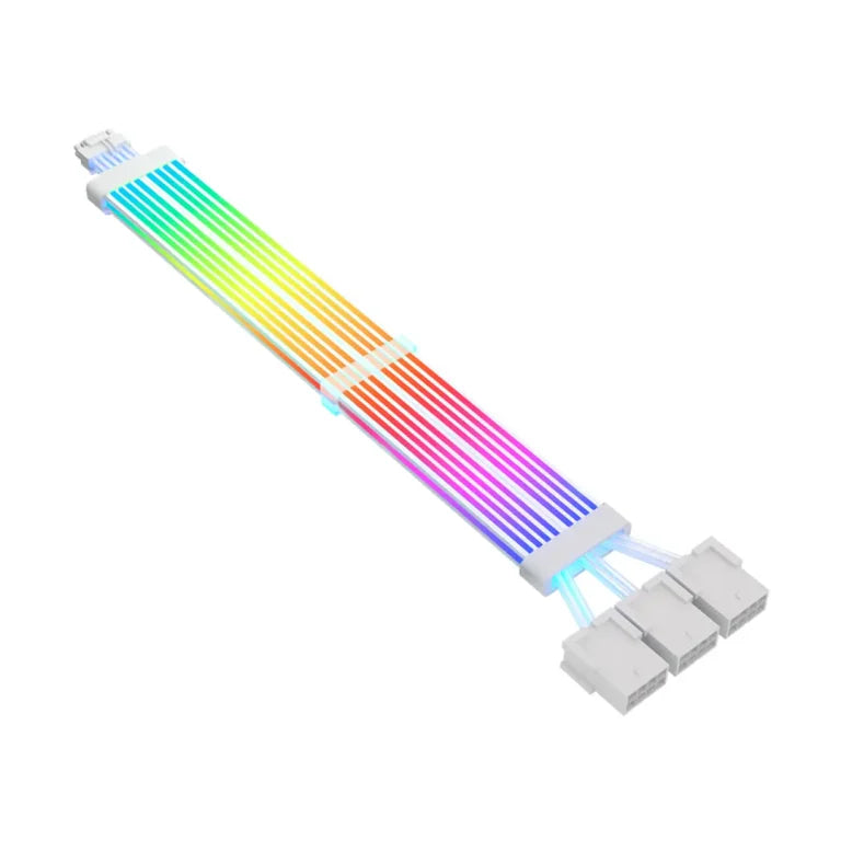 TrueNort VGA 3×8-Pin to 12+4 Pin 360° ARGB Extension Cable For GPU RTX 40 Series White TrueNort VGA 3×8-Pin to 12+4 Pin 360° ARGB Extension Cable For GPU RTX 40 Series White